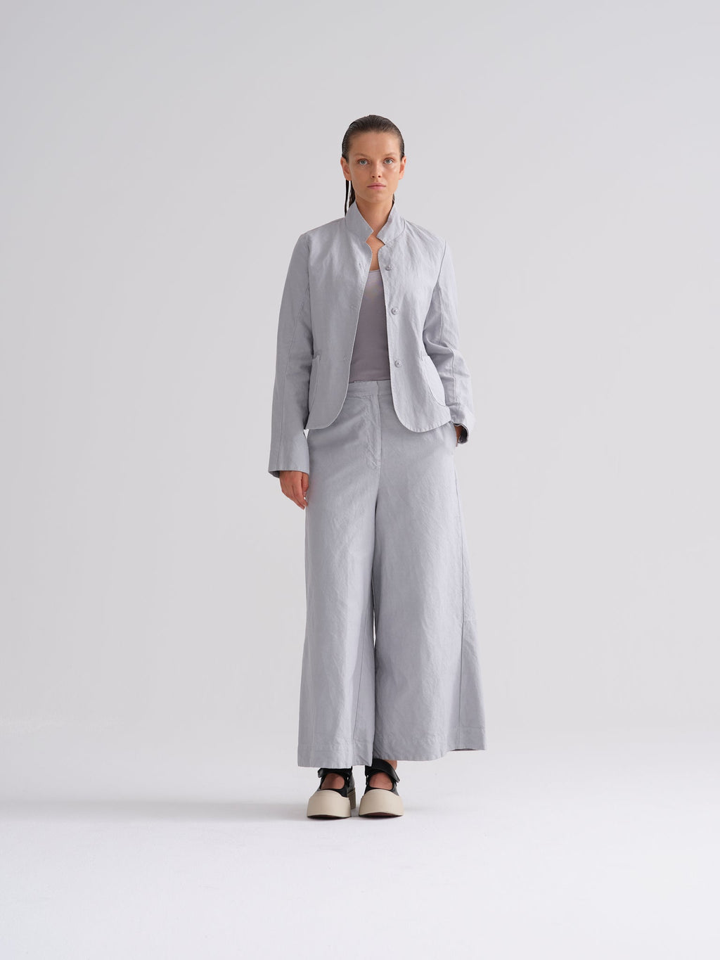 No - Collar Lightweight Wrinkle - Resistant Women's Blazer