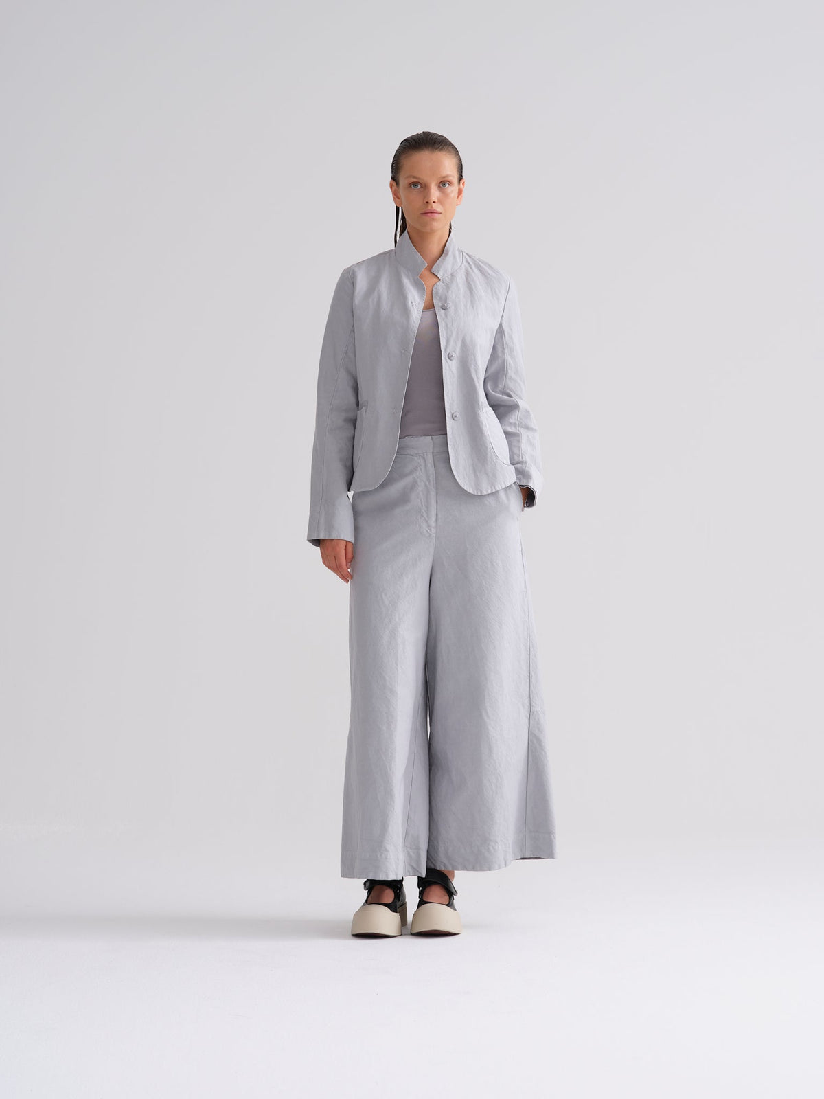 No - Collar Lightweight Wrinkle - Resistant Women's Blazer