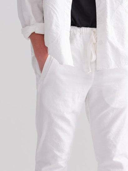 White Casual Straight Leg Pants