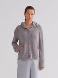 Hooded Knitted Cardigan with Buttons