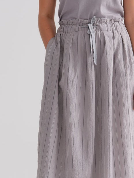 Simple Striped Drawstring Waist Skirt