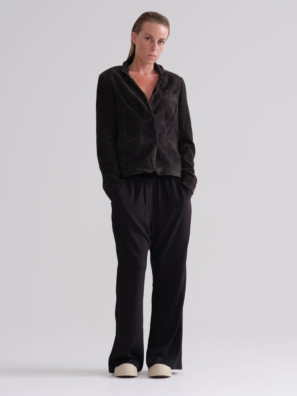 Comfortable Drawstring Wide - Leg Casual Pants