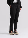 Everyday Black Cuffed Casual Long Pants