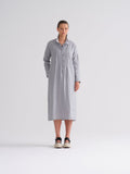 Long - Sleeved Cotton Linen Shirt Dress