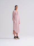 Soft Pink Long - Sleeved Loose - Fit Nightgown