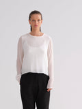 Lightweight Breathable Long - Sleeved White Top