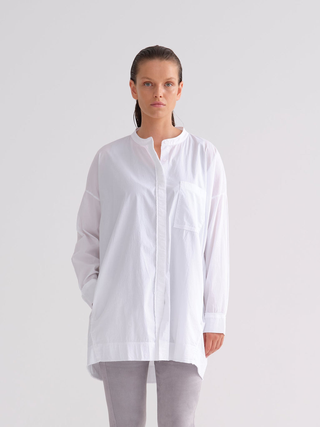 Early Autumn Casual White Long - Sleeved Blouse