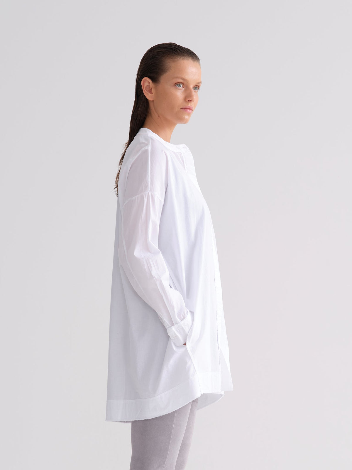 Early Autumn Casual White Long - Sleeved Blouse