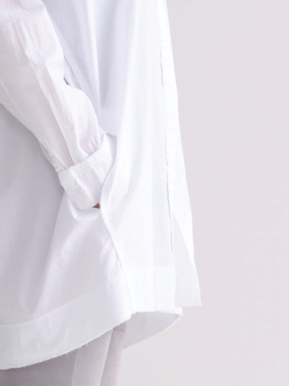 Early Autumn Casual White Long - Sleeved Blouse