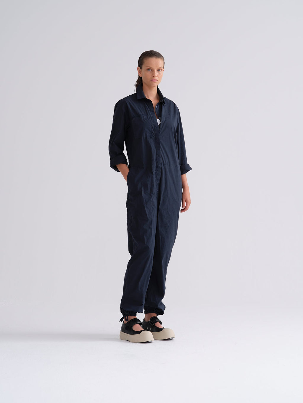 Blue Long - Sleeved Coverall Workwear