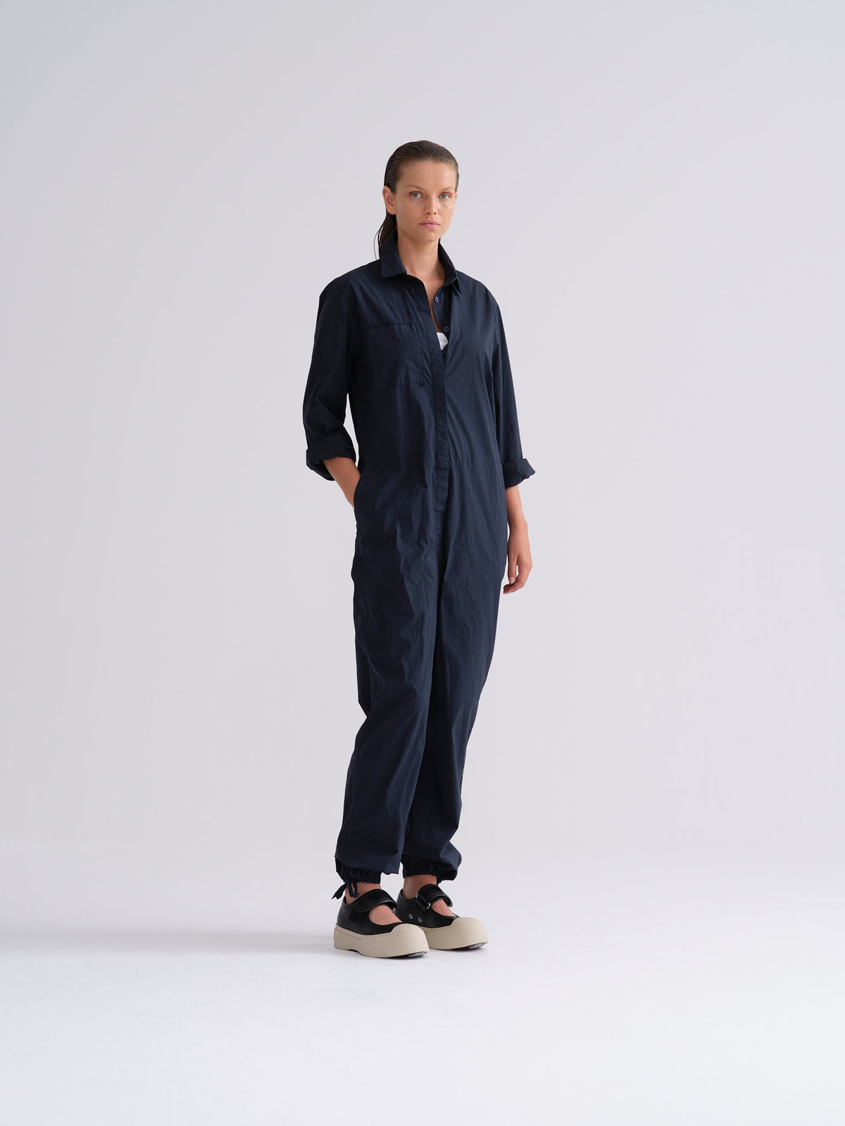 Blue Long - Sleeved Coverall Workwear