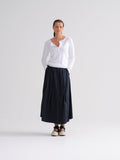 Solid Color Simple Mid-Length Straight Skirt