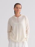 Relaxed Hooded Knitted Open Cardigan