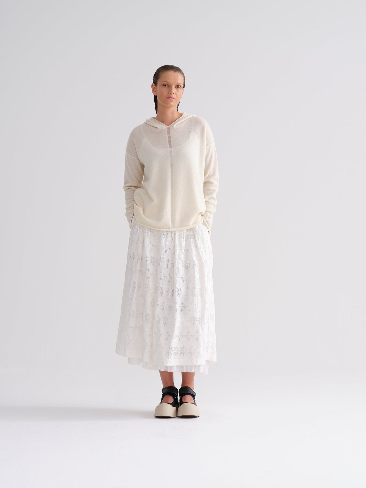 Elegant Embroidered Textured Dress
