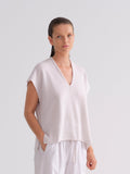 Simple V-Neck Sleeveless Knitted Cardigan