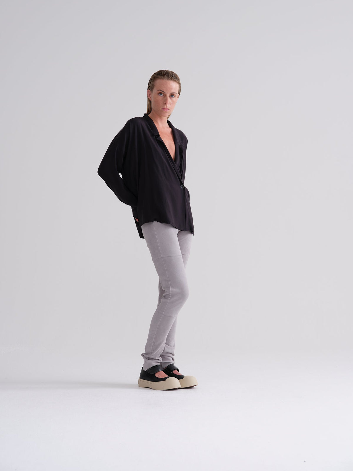 Comfortable Gray Slimming Pants