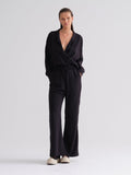 Comfortable Drawstring Wide - Leg Casual Pants
