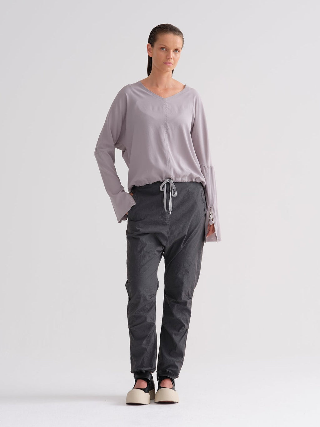 Loose Casual Cuffed Workwear Pants