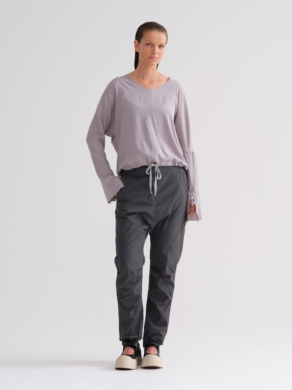 Loose Casual Cuffed Workwear Pants