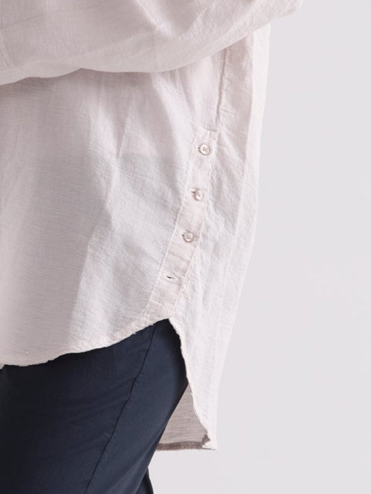 Simple Versatile White Long-Sleeve Shirt