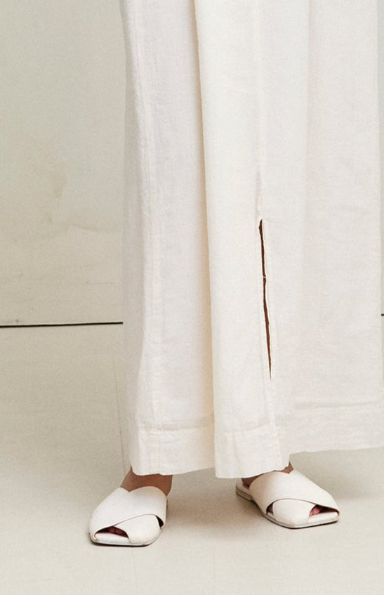 Simple Solid Color Linen Shirt Style Dress