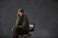 Olive Green Chunky Knit Sweater with Button Detail