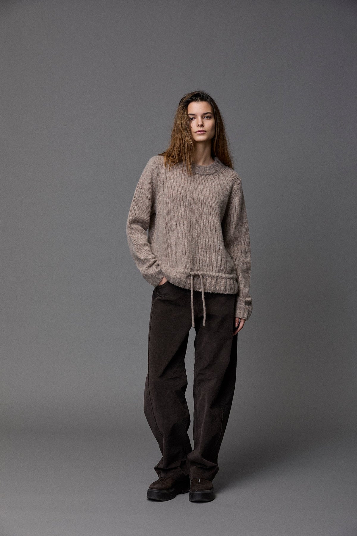 Vintage Worn Relaxed Cuffed Long Pants