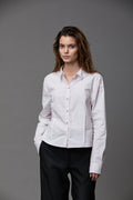 Basic White Women's Long - Sleeved Shirt