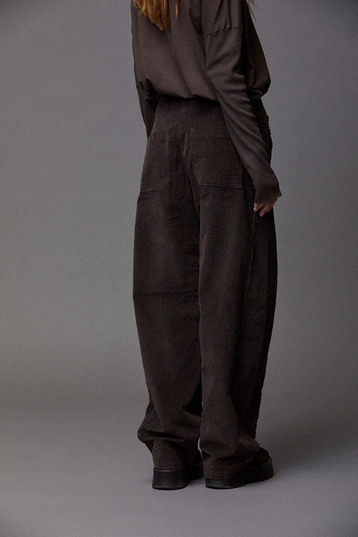 Vintage Worn Relaxed Cuffed Long Pants