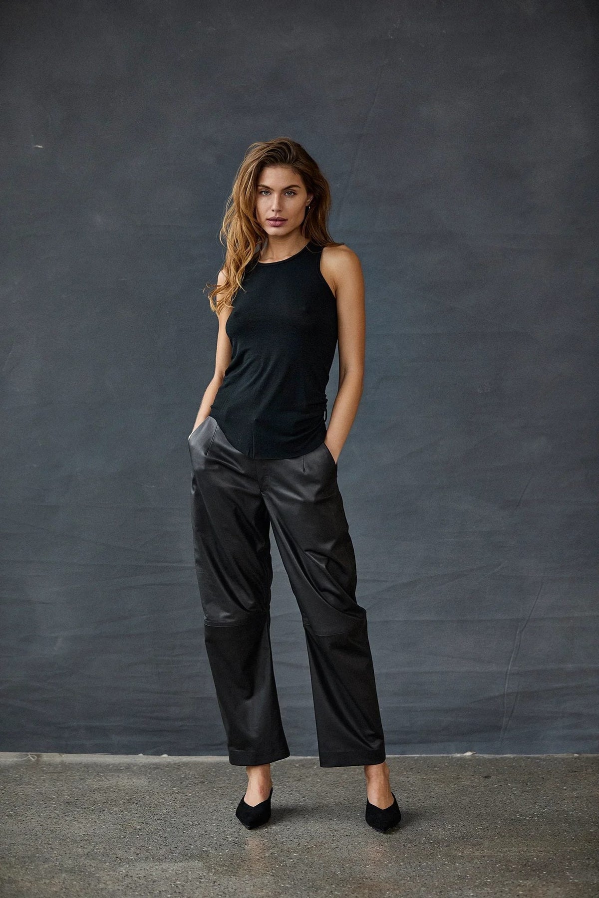 Simple - Style Black Casual Pants