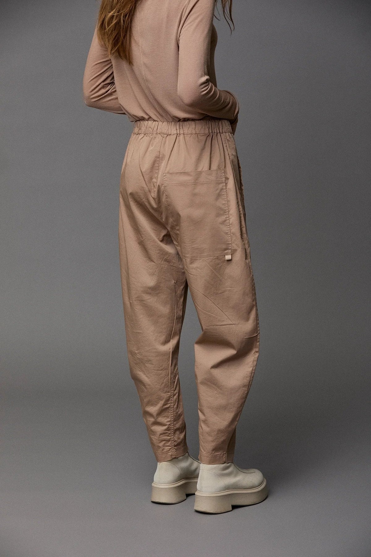 Cuffed Drawstring Casual Pants