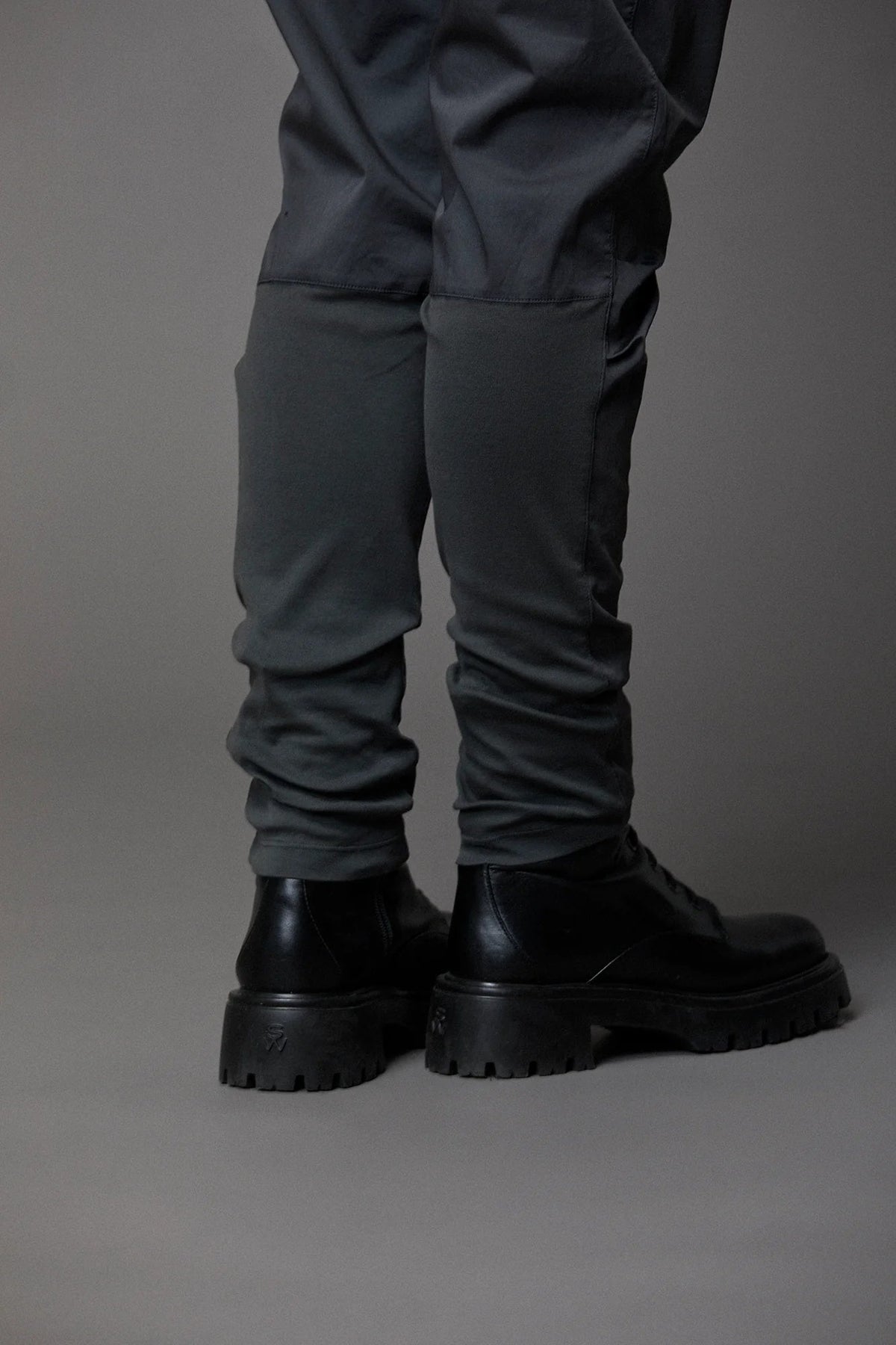 Simple Style Black Casual Trousers