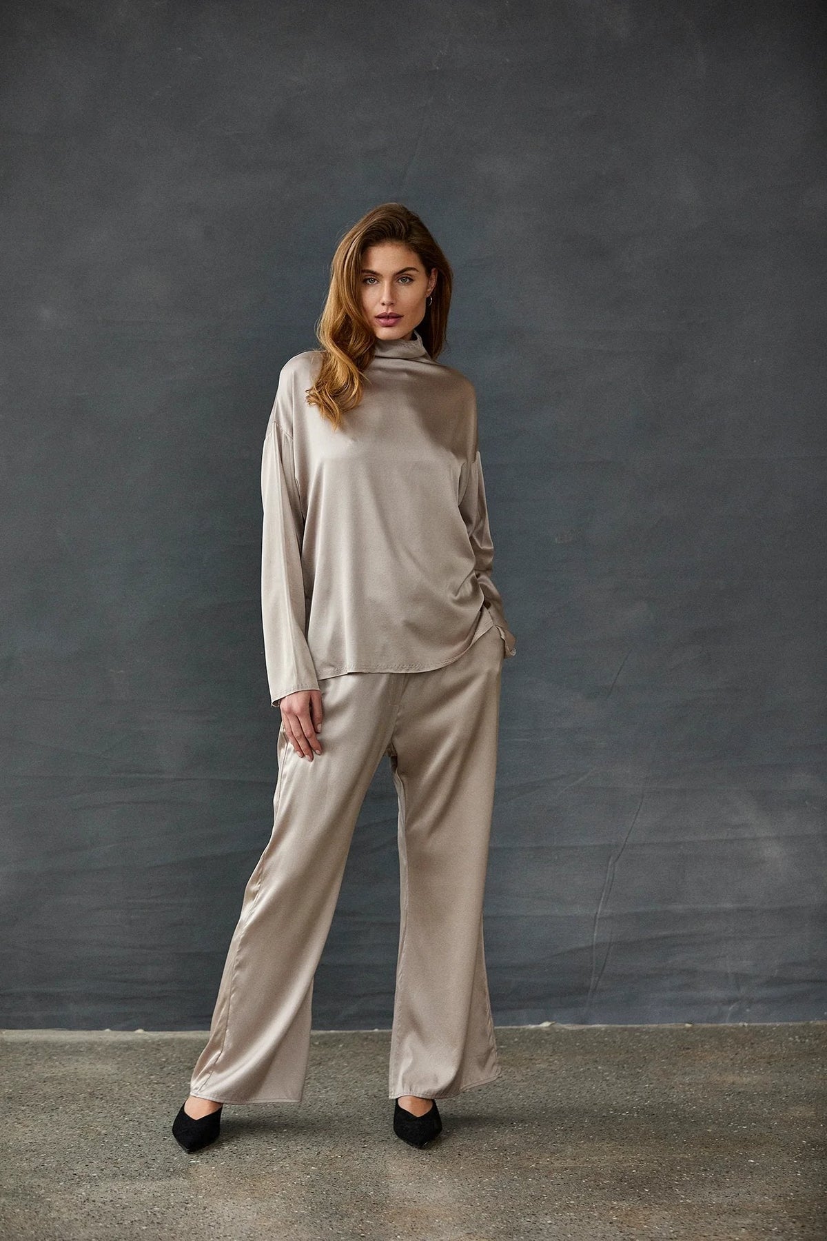 Soft Drape Wide - Leg Casual Pants