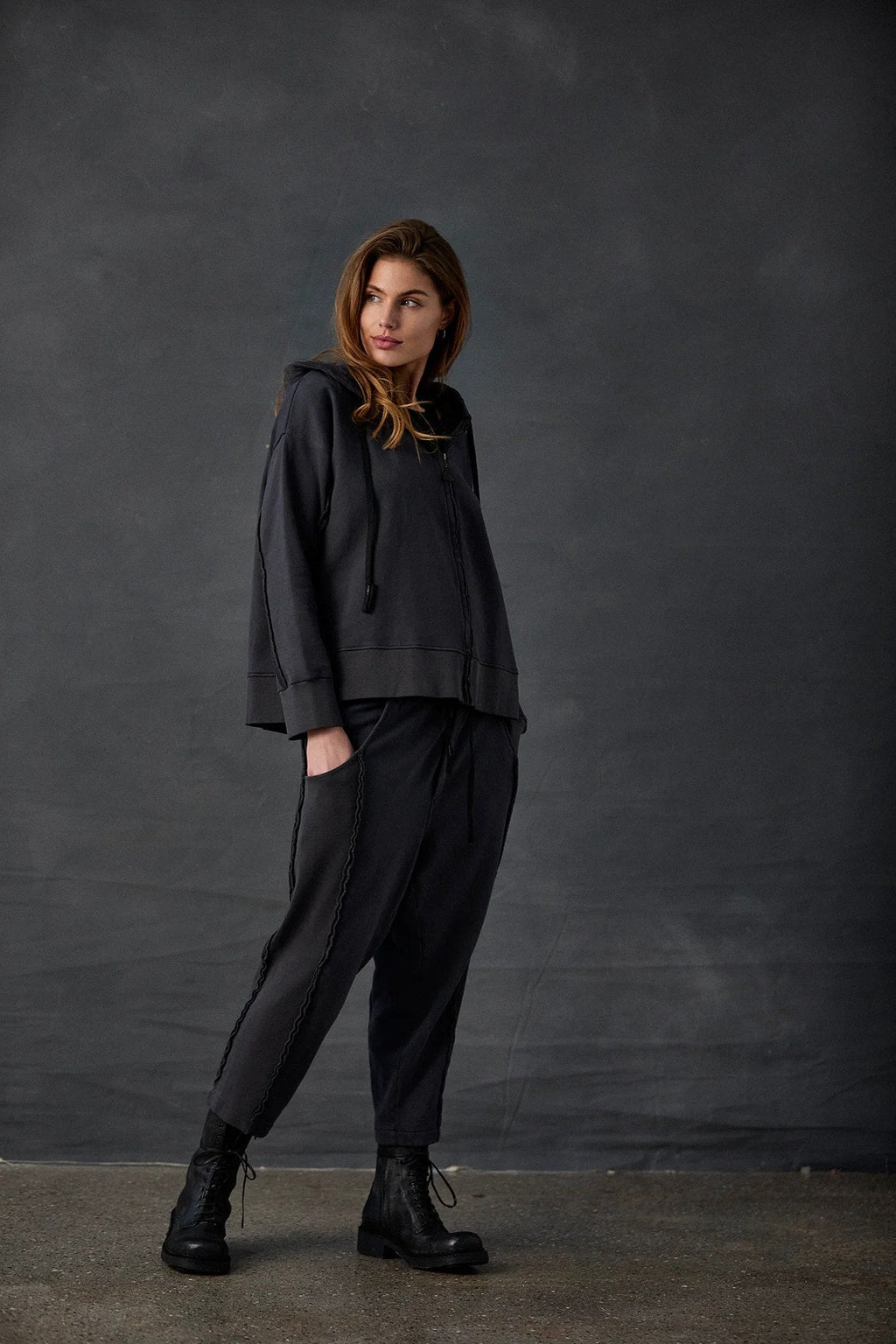 Everyday Casual Zip-Up Hooded Shirt