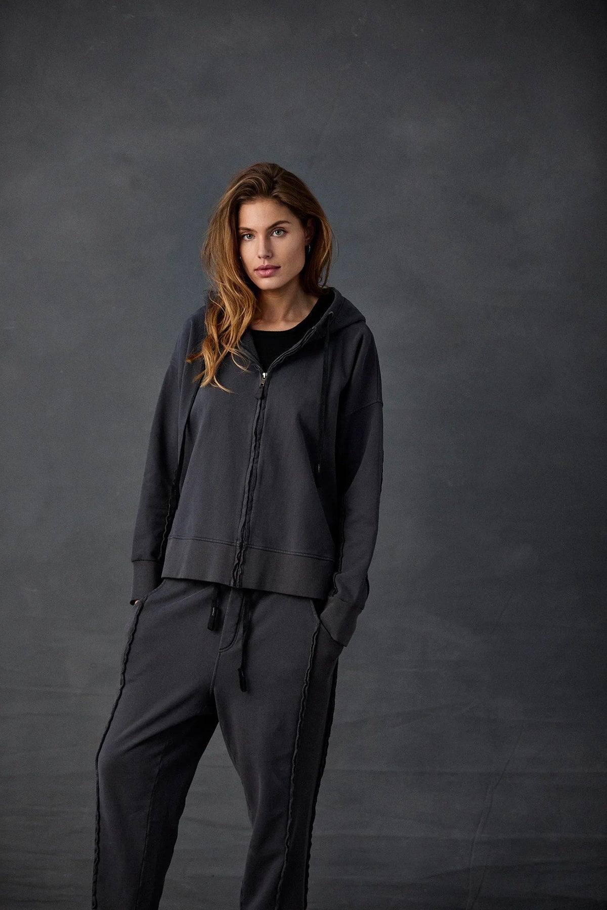Everyday Casual Zip-Up Hooded Shirt