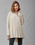 Casual Long-Sleeve Button-Up Shirt Dress