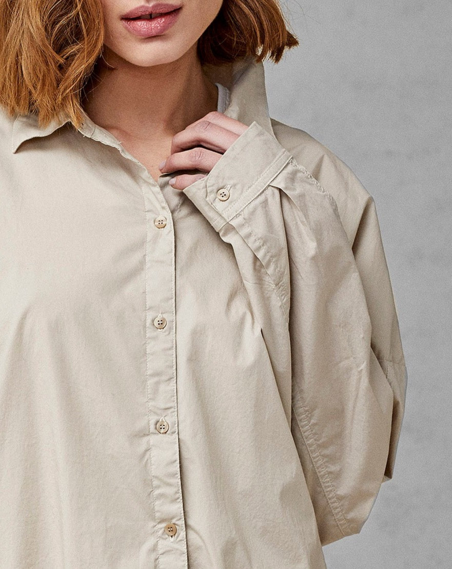 Casual Long-Sleeve Button-Up Shirt Dress