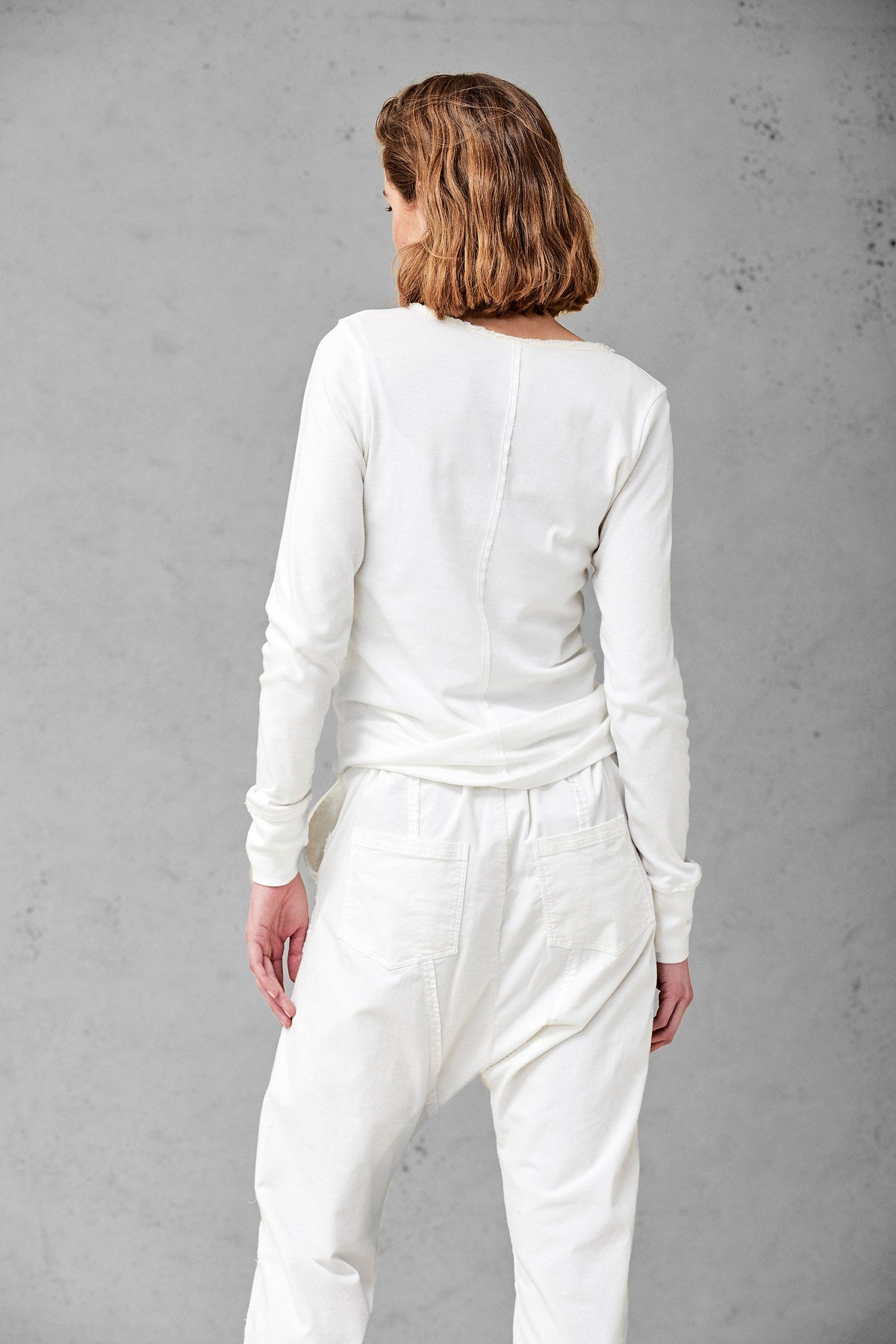White Slim Fit Cigarette 3/4 Casual Pants