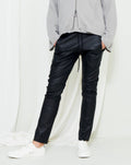 High-Waist Casual Leather Pants