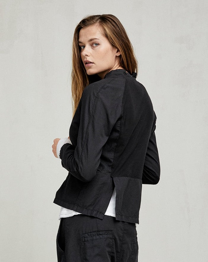 Casual Black Lightweight Jacket with Cool Cuffs