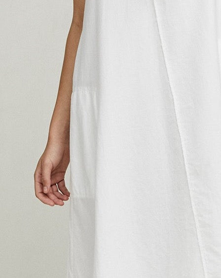 White Sleeveless Loose Maxi Dress