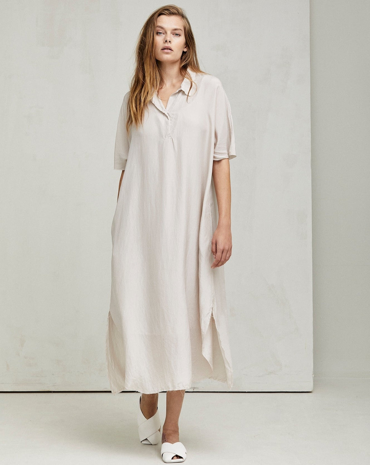 Loose White Linen Shirt - Style Dress