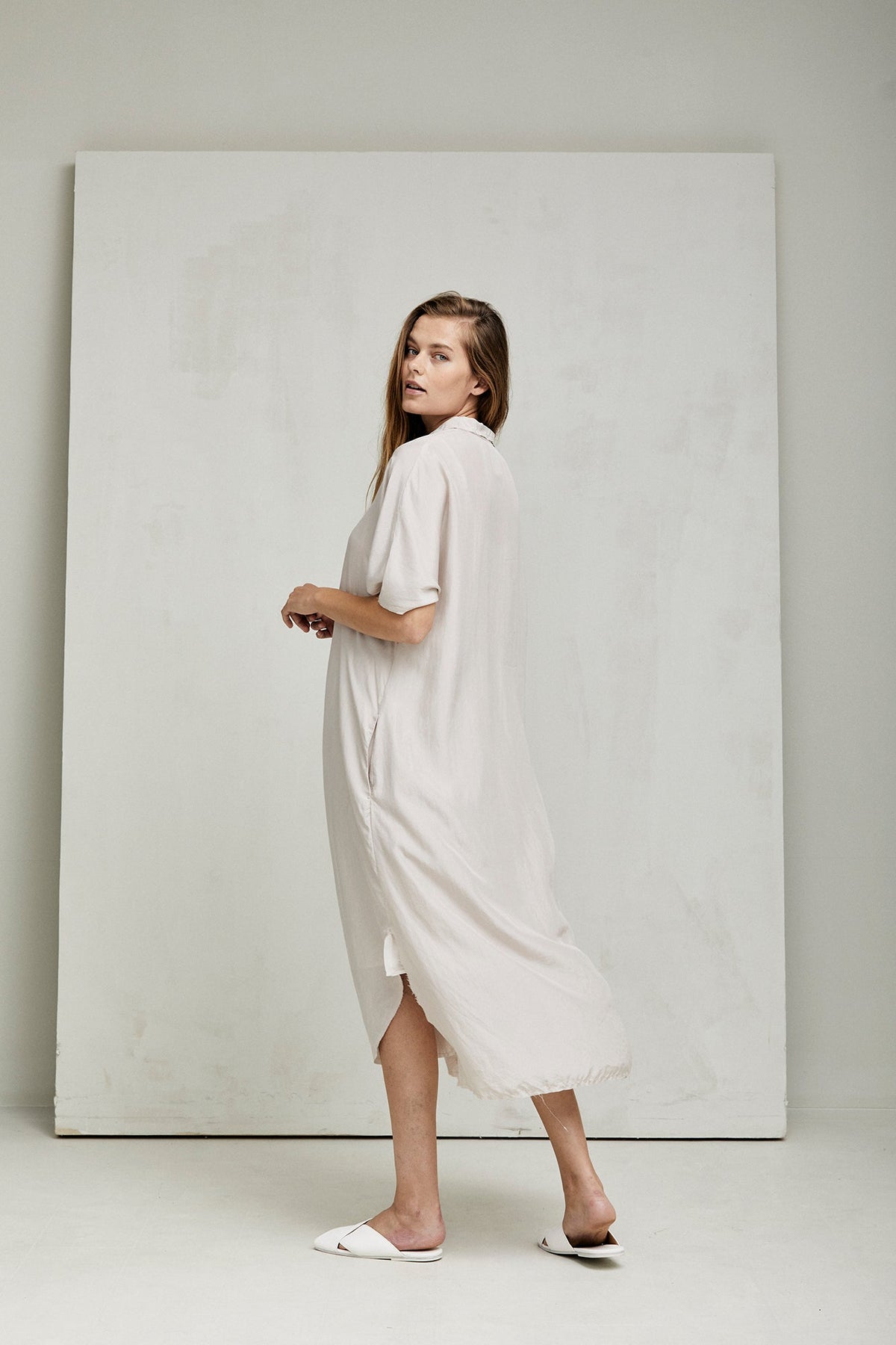 Loose White Linen Shirt - Style Dress
