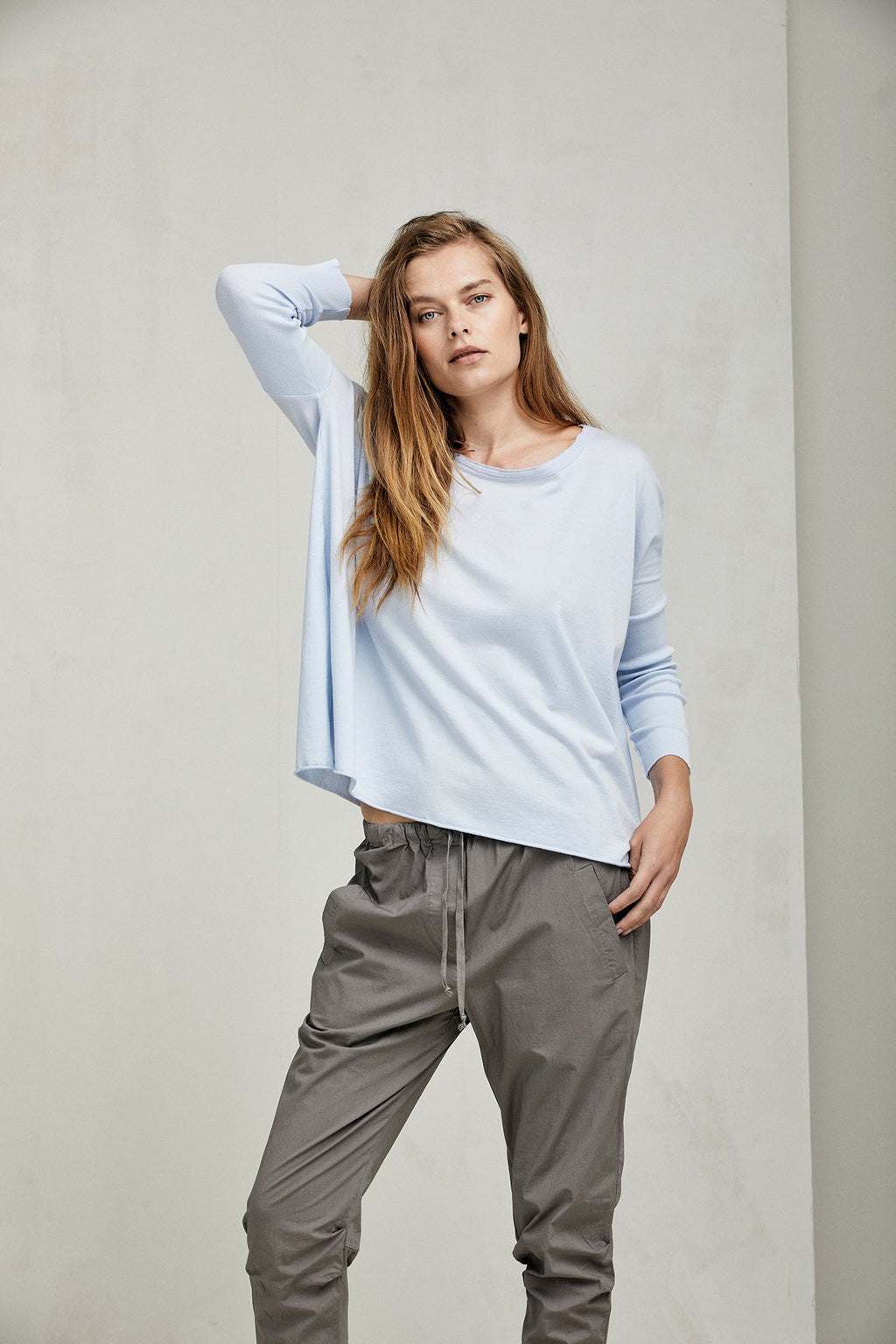 Simple Drawstring Cuffed Casual Pants