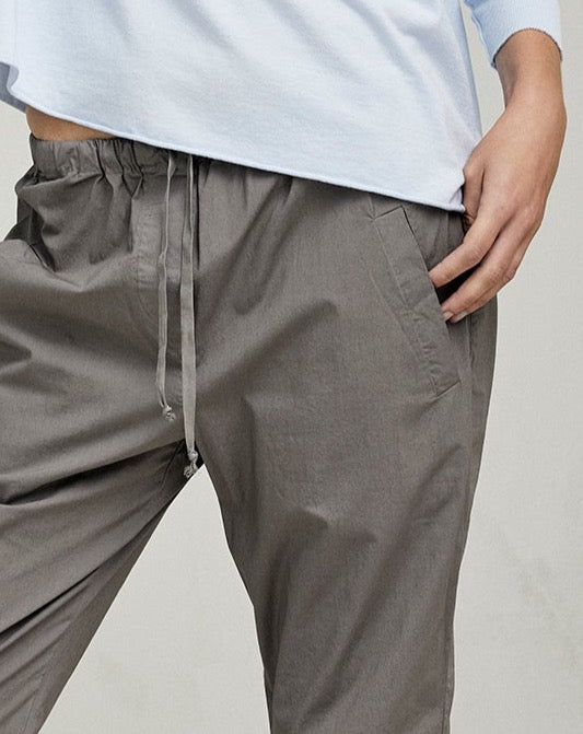 Simple Drawstring Cuffed Casual Pants