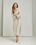 Ivory Belted Mid-Length Casual Dress