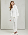 White Drape - Cut Slimming Long Pants