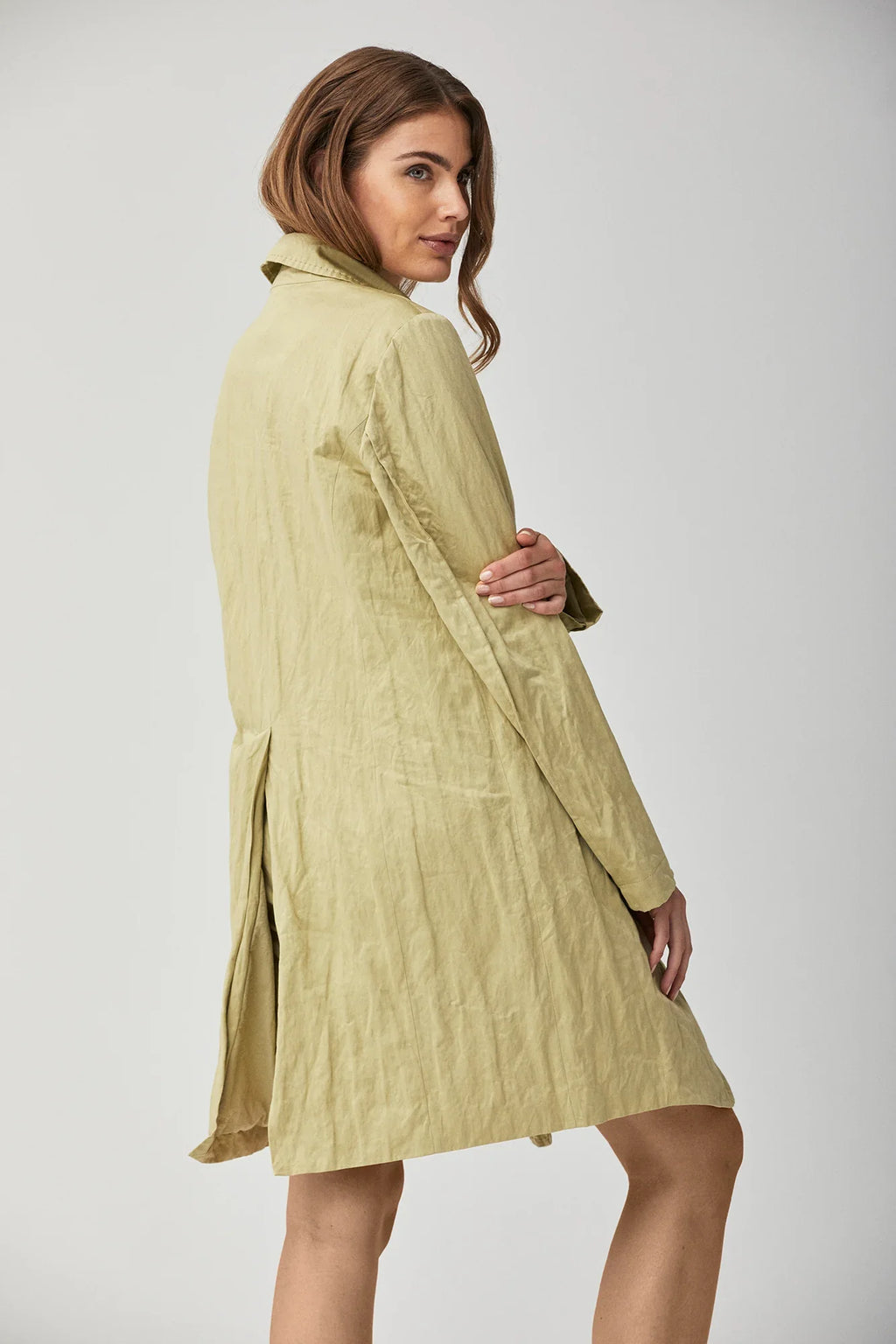 Stretch Cotton Casual Crinkled Jacket