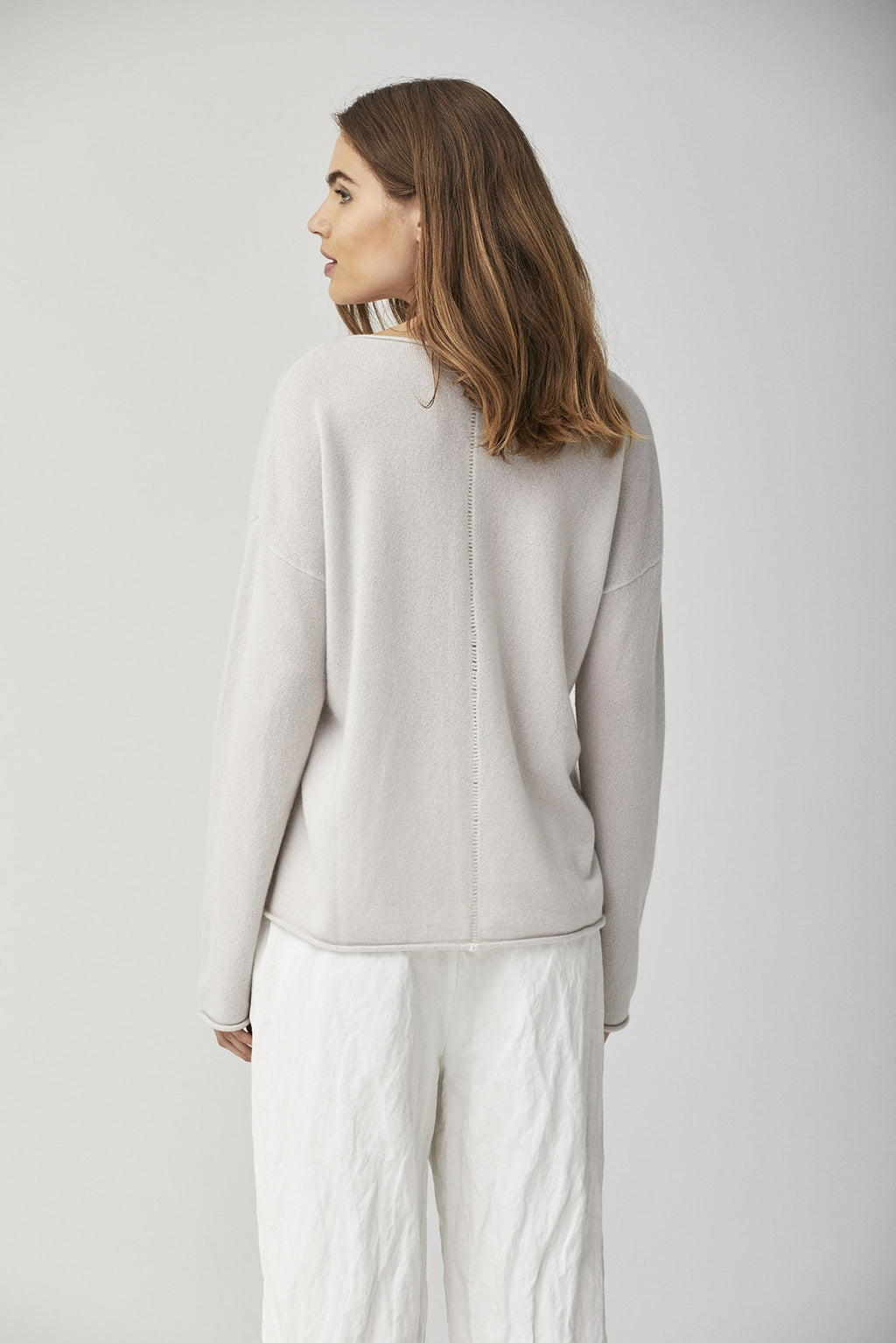 Back Fork Design Simple Knitted Cardigan