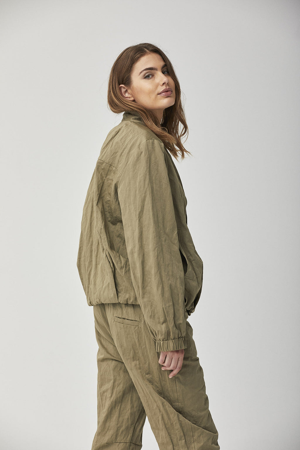 Relaxed Fit Khaki Casual Pants